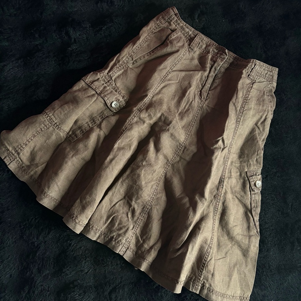 J. Jill Brown Cargo Style Skirt